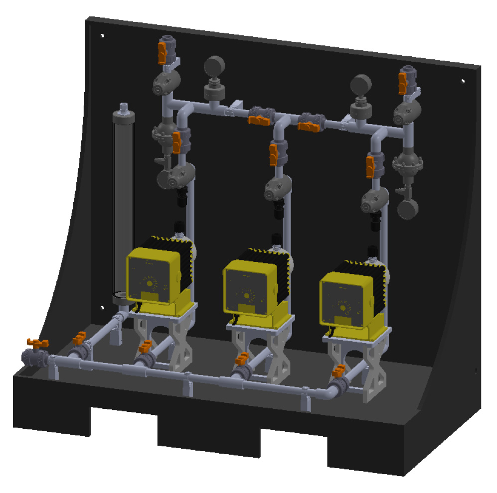 Modus Engineered Solutions Chemical Metering Pump Skid